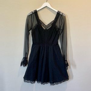 Free People Black Lace Dress size 4